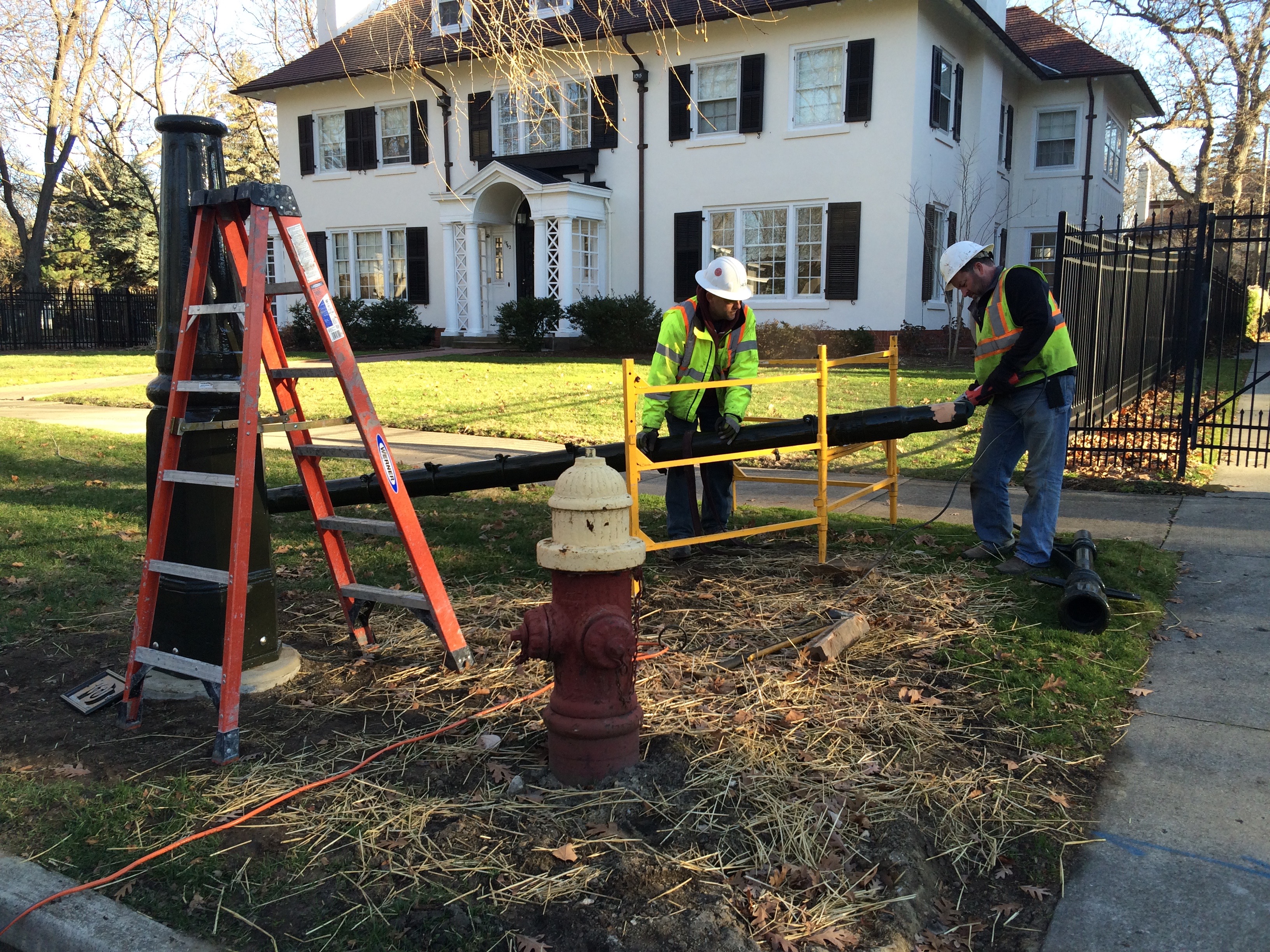 Streetlight restoration project, August 2015