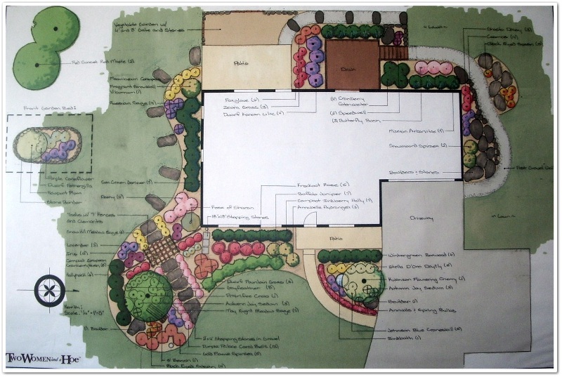 Landscape design by Jan Bills owner of Two Women and a Hoe.